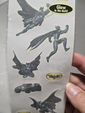 Batman Black and Yellow Glow-in-the-Dark Sticker Sheet